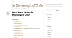 Desktop Screenshot of inchronologicalorder.com